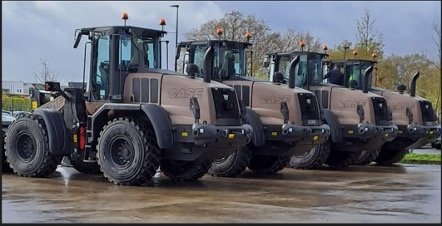 CASE Construction Equipment expose une Chargeuse sur Pneus spéciale armée lors du Salon international Eurosatory en juin en France