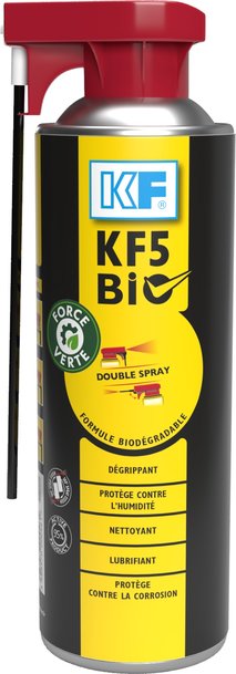 KF propose une nouvelle version biodégradable de son célèbre lubrifiant dégrippant nettoyant multifonctions KF5 