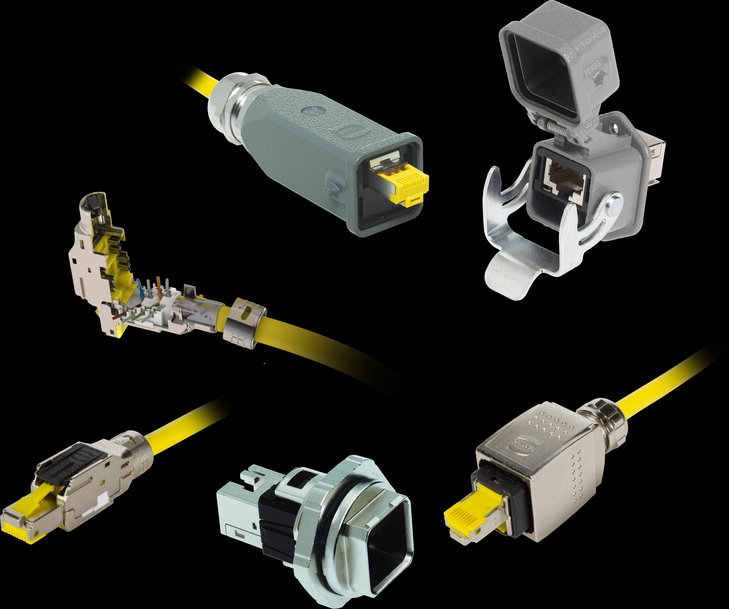 La connexion RJ45 MultiFeature de HARTING 