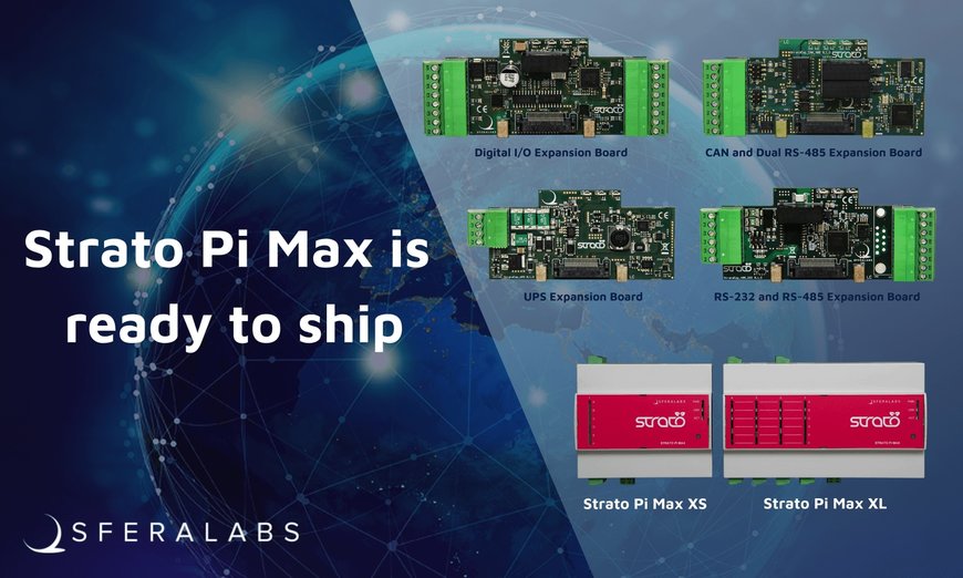 Le contrôleur industriel Strato Pi Max de Sfera Labs est prêt à être expédié