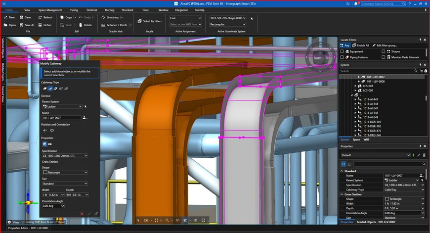 Hexagon améliore la conception industrielle avec Intergraph Smart 3D Version 14 et l'intégration des jumeaux numériques