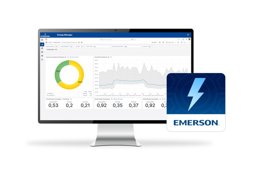 La nouvelle solution d’Emerson réduit les coûts énergétiques et les émissions de carbone pour les fabricants 