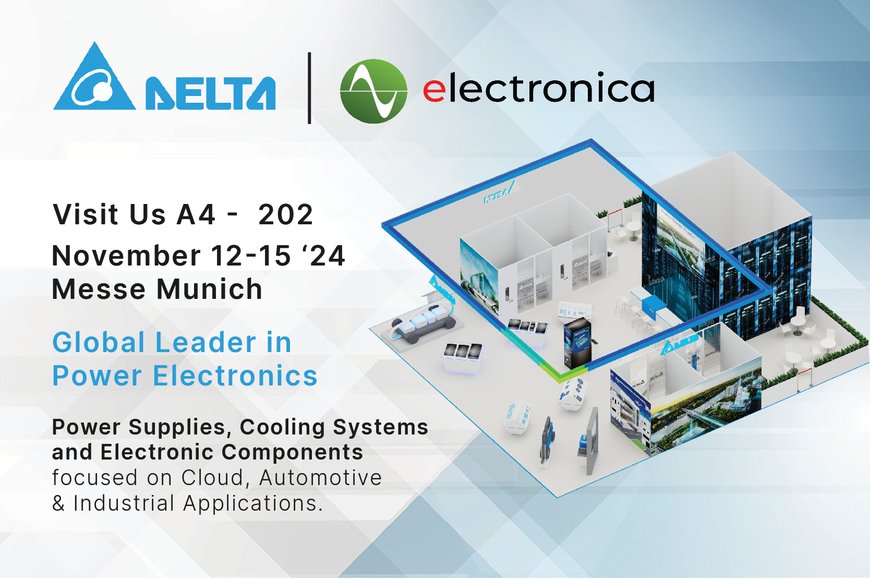 Delta présente des solutions de puissance et de gestion thermique à haute efficacité pour les secteurs du cloud computing, de l’automobile et de l’industrie à Electronica 2024 